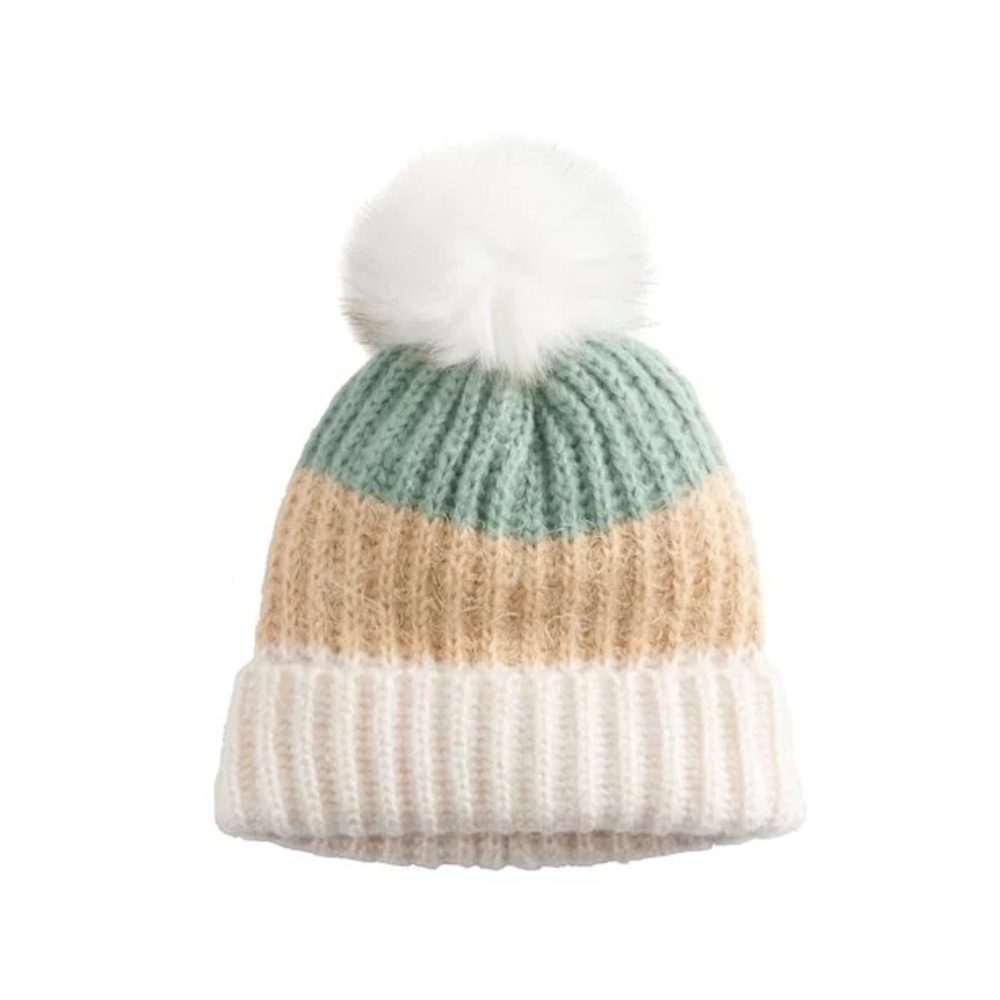 NWOT LC Lauren Conrad Mixed Yarn Striped Beanie